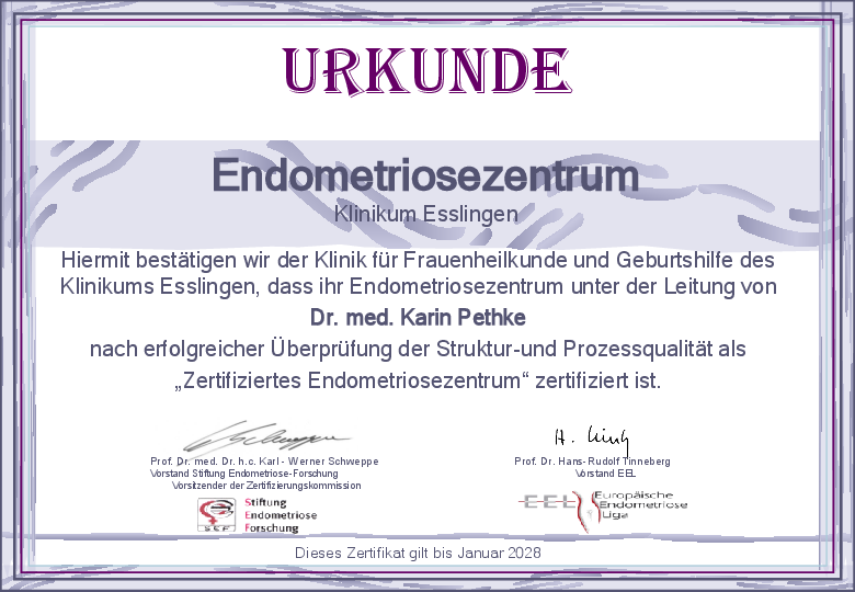 Zertifikat Endometriose